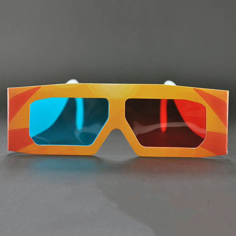 Paper Cyan Red Anaglyph 3D Glasses for Movies & Promotions (Model:SNPA106)