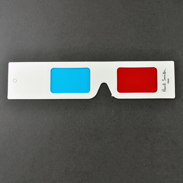 Paper Handheld Cyan Red Anaglyph 3D Glasses for Movies & Promotions (Model:SNPA107)