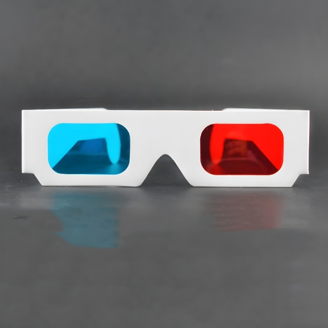 Paper Cyan Red Anaglyph 3D Glasses for Movies & Promotions (Model:SNPA009)