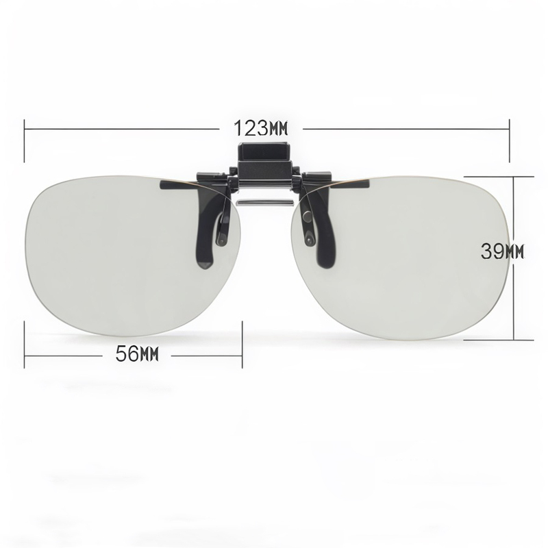 Clip-On Plastic Circular Polarized 3D Glasses (Model:SNCPL055C)