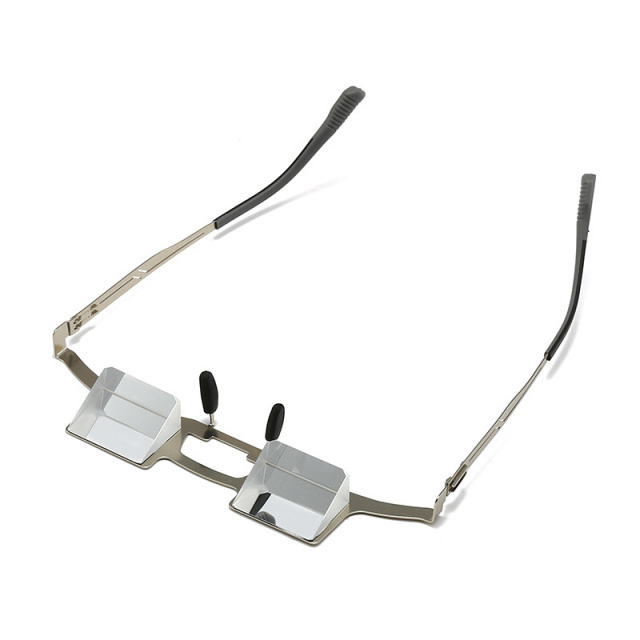 Ultra-Light Aluminum-Magnesium Prism Lazy Readers - 43g 90 Degree Bed Glasses for Phubbers (Model:SNRG005)