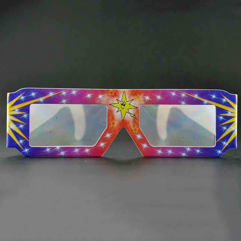 Paper Diffraction Fireworks Glasses – Multi-Rainbow Effect Event Eyewear (Model:SNFW001)