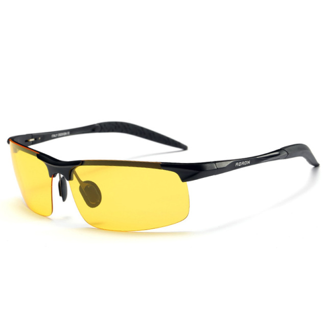 Anti-Glare Night Vision Driving Glasses - Polarized TAC Lens with Metal Frame (Model:SNSD001)
