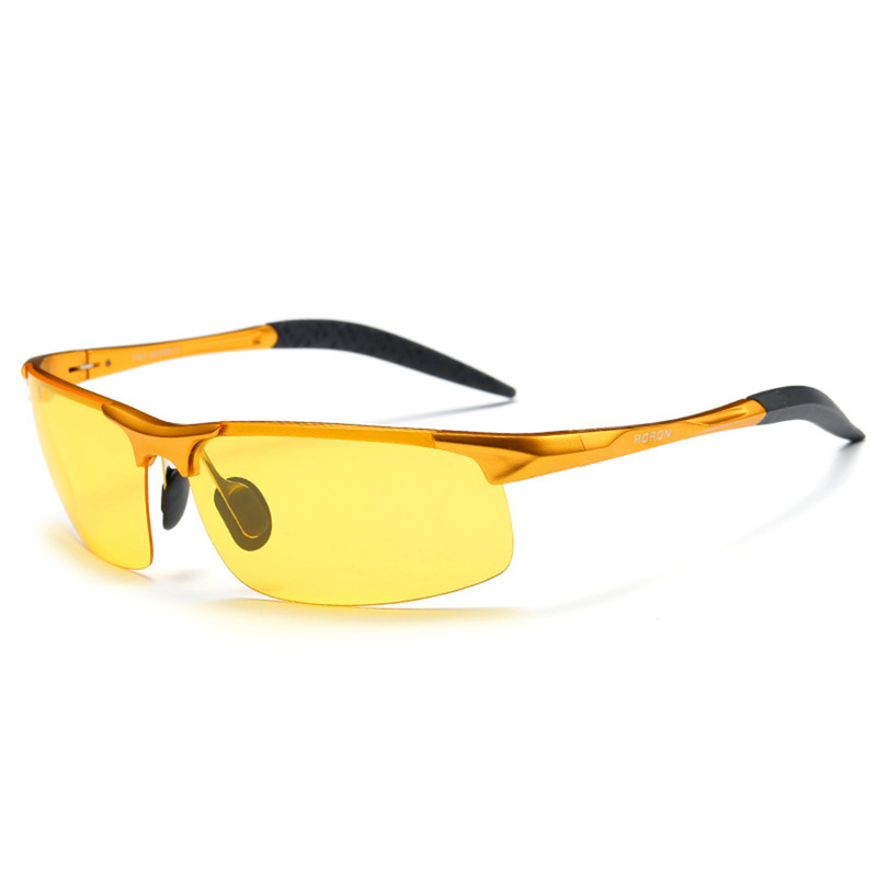 Anti-Glare Night Vision Driving Glasses - Polarized TAC Lens with Metal Frame (Model:SNSD001)