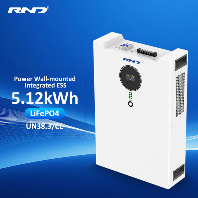 RND-E5 5kWh 24V Wall Mounted Solar Battery Storage | 3.6kW Inverter Built-in