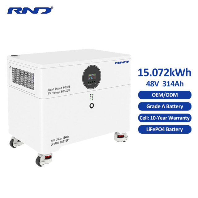 RND-T15Pro 15kWh Movable Home Battery Backup | 48V 314Ah | 6kW Output
