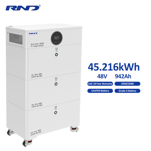 RND-T45 45kWh Large Capacity Solar Battery Bank | 942Ah | Movable Design