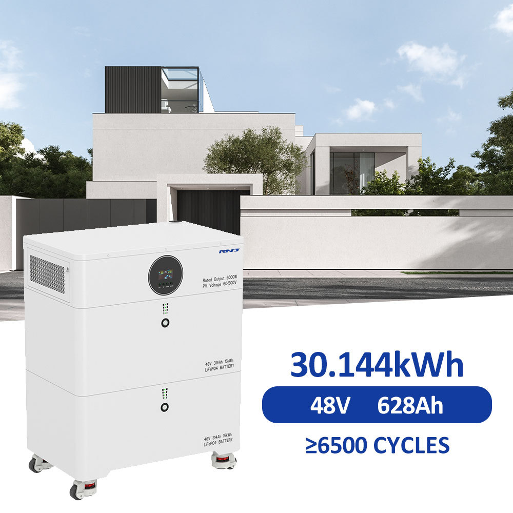 RND-T30 30kWh 可堆叠式储能系统 | 48V 628Ah | 6kW 混合逆变器