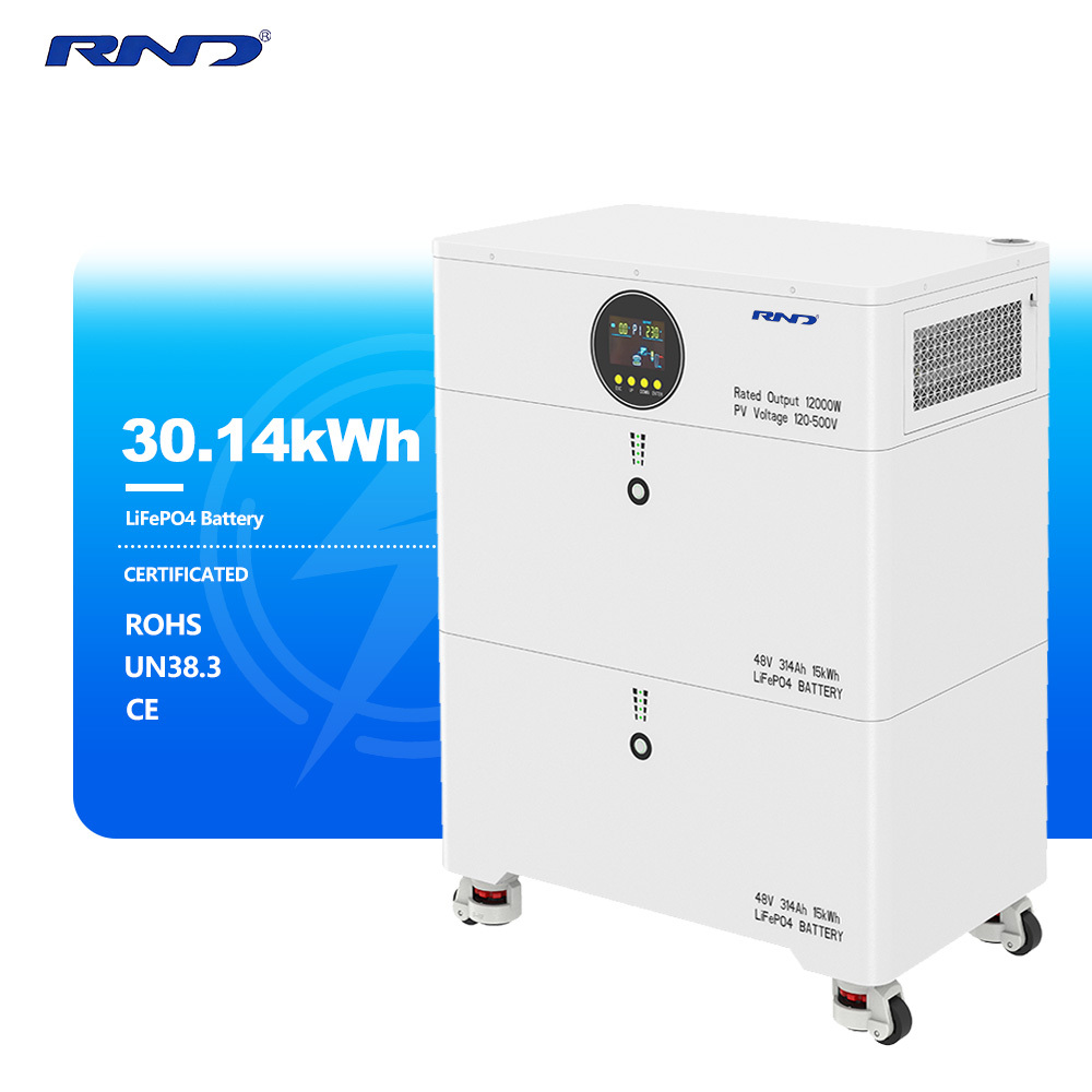 RND-K30 30kWh高容量电池柜 | 含12kW混合逆变器