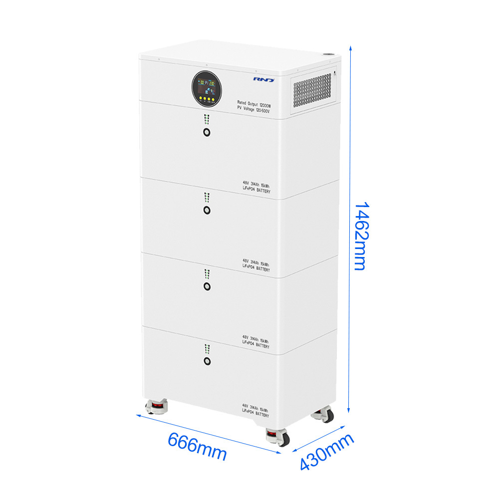 RND-K60 60kWh 工业太阳能电池备用电源 | 12kW 功率 | 1256Ah
