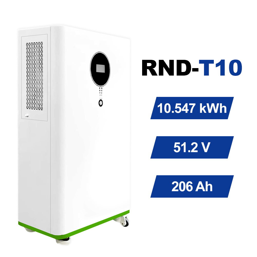 RND-T10 10kWh 51.2V 可移动太阳能电池 | 6kW 逆变器 | 206Ah 磷酸铁锂电池