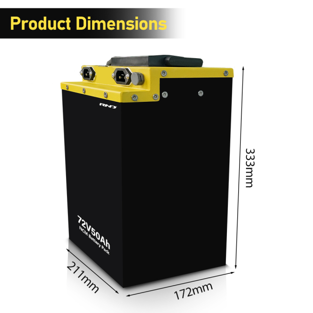 RND 72V 50Ah NCM High-Performance Battery | 150A Peak Discharge for Racing & Heavy Duty