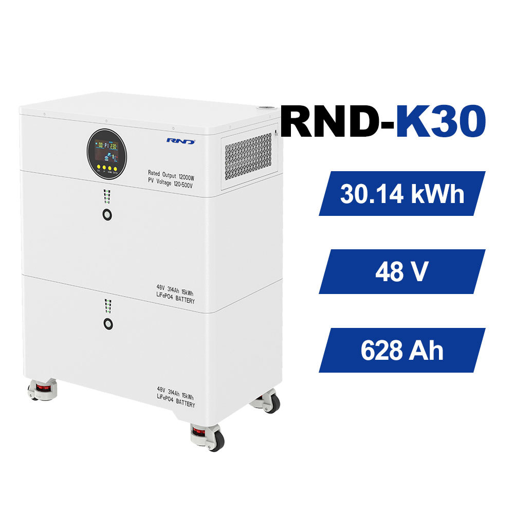 RND-K30 30kWh高容量电池柜 | 含12kW混合逆变器