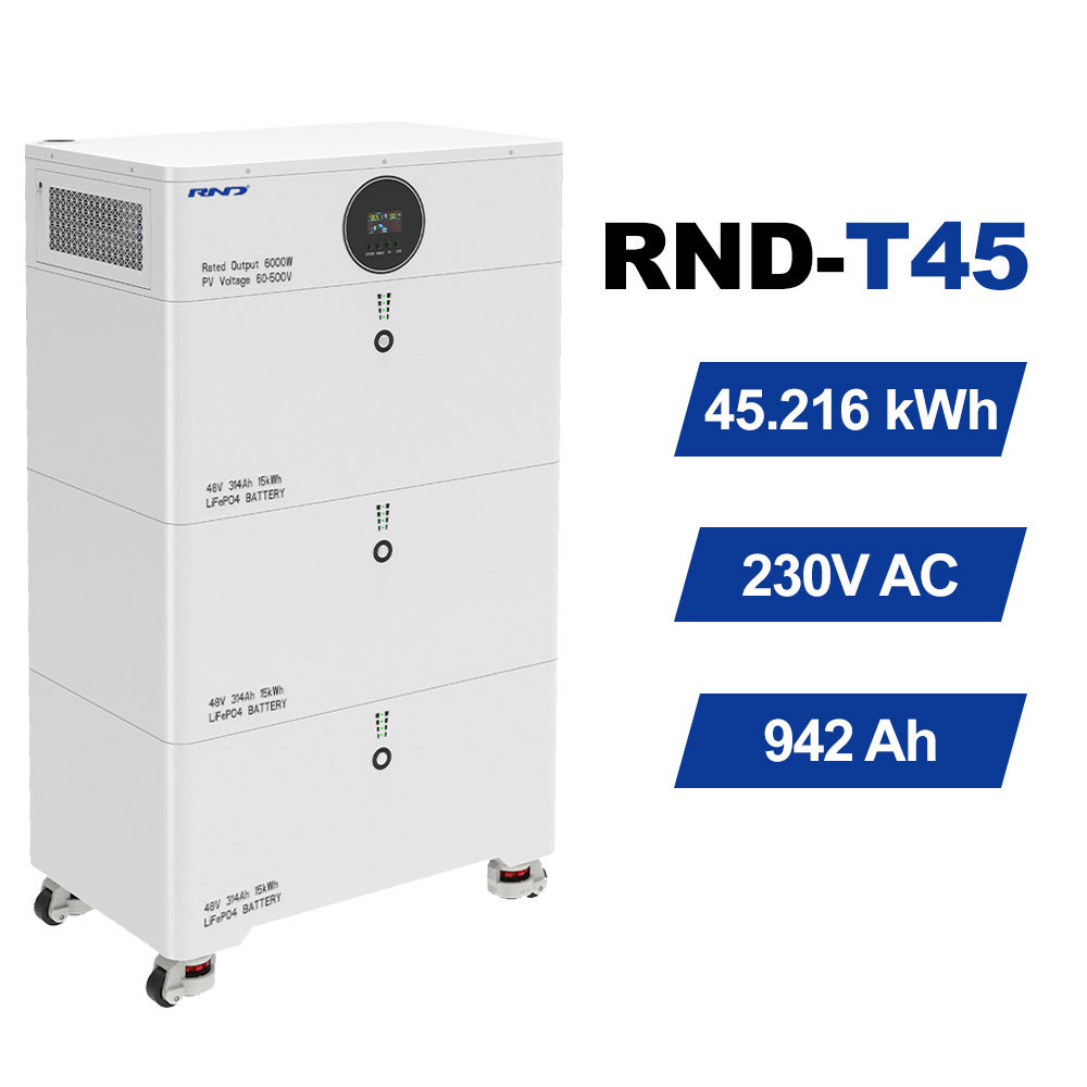 RND-T45 45kWh 大容量太阳能电池组 | 942Ah | 可移动设计