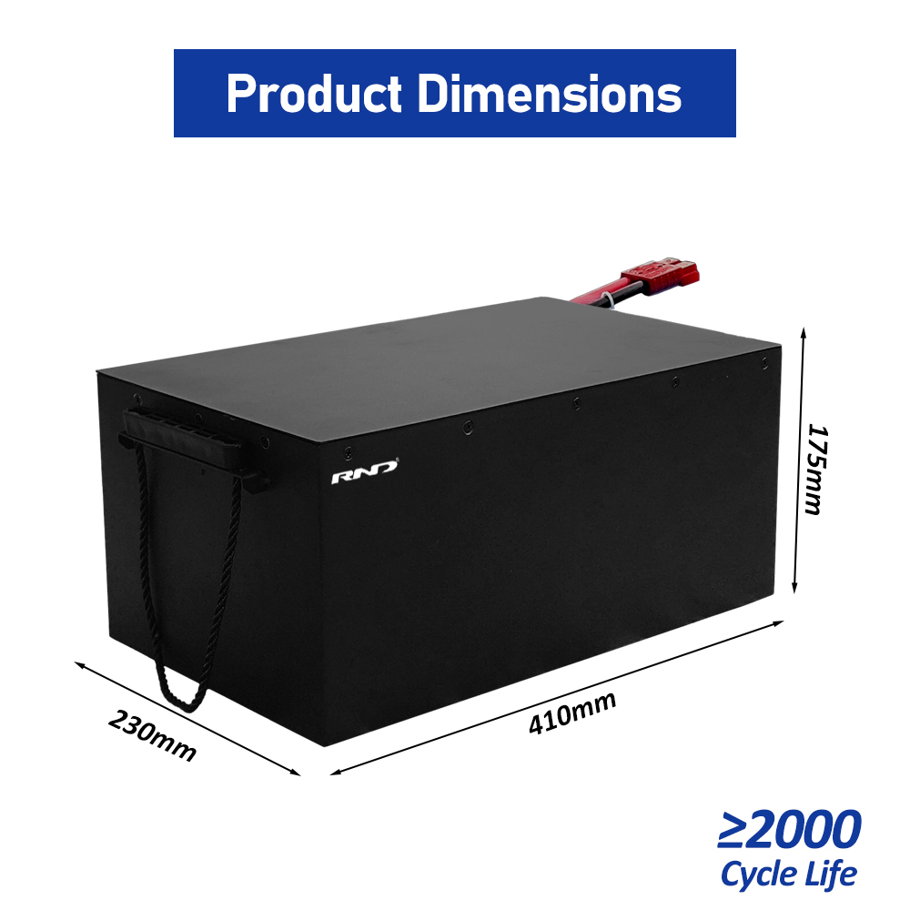 RND 耐用型 IP65 60V50Ah 电池组，适用于货运三轮车