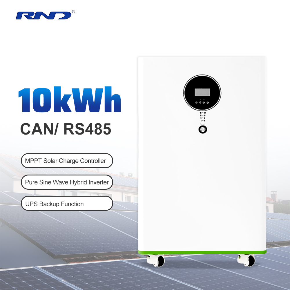 RND-T10 10kWh 51.2V 可移动太阳能电池 | 6kW 逆变器 | 206Ah 磷酸铁锂电池