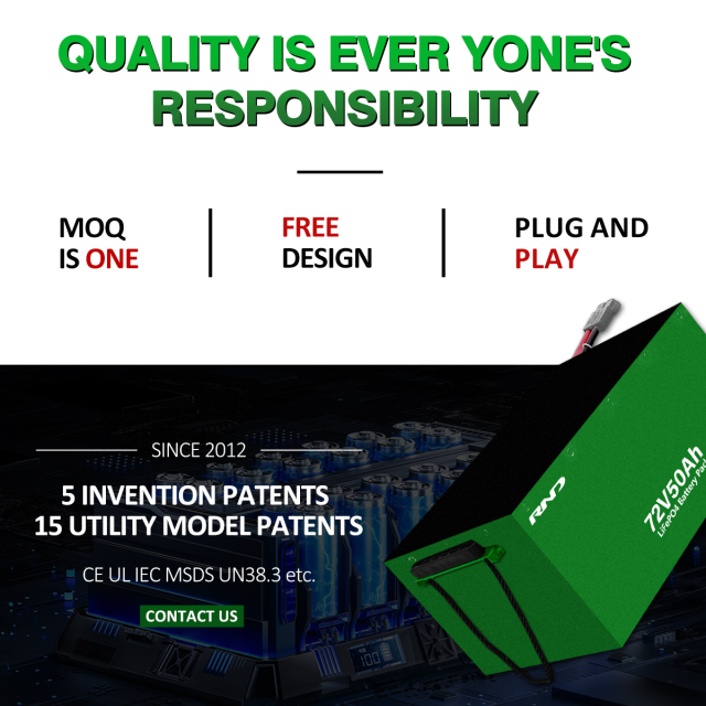 RND 72V50Ah Original Factory LiFePO4 Battery With 3Year Warranty