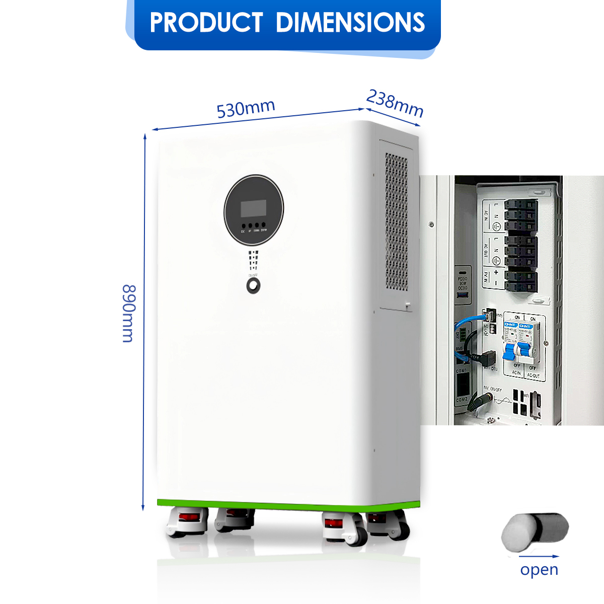 RND-T15 15kWh 可移动家用备用电池 | 48V 314Ah | 6kW 输出
