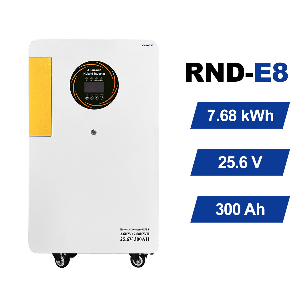 7.68kWh All-in-One Home Energy Storage System | LiFePO4 Solar Battery RND-E8