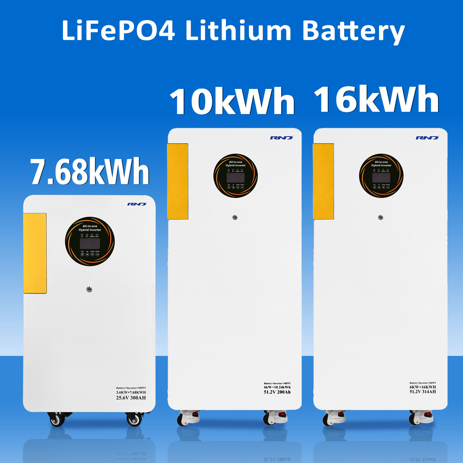 16kWh Home Battery Energy Storage System | LiFePO4 Solar Backup Battery RND-E16