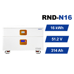 16kWh All in One Home Energy Storage System with LiFePO4 Battery and 12kW Hybrid Inverter RND-N16
