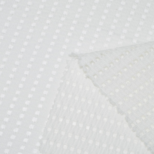 156gsm 67.6%Cotton 31.9%Polyester 0.5%Spandex Punched Hole Jacquard Fabric KF25114#