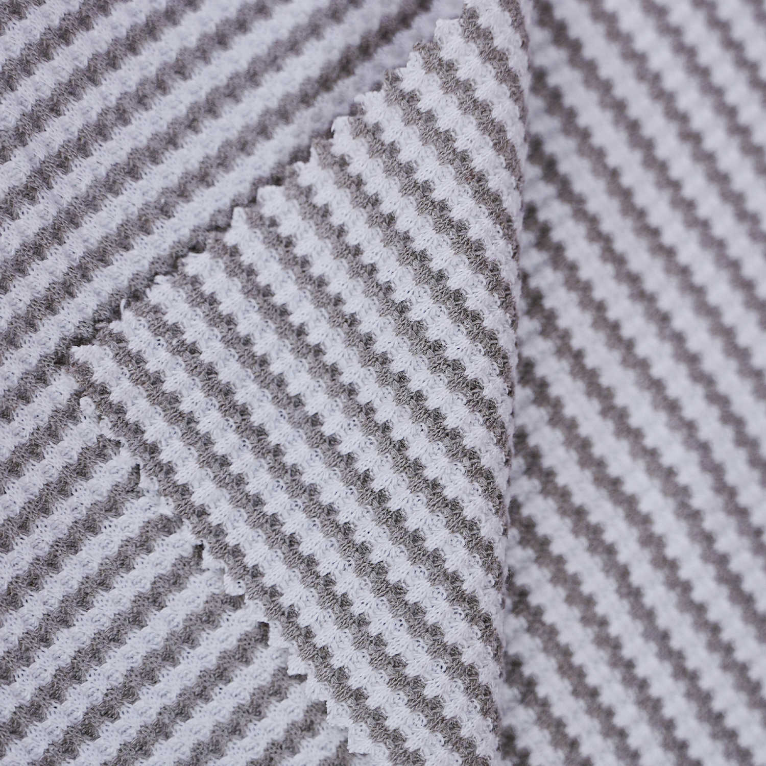 210gsm 55%Cotton 37%Polyester 3%Spandex Stripe Waffle 1359#