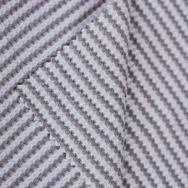 210gsm 55%Cotton 37%Polyester 3%Spandex Stripe Waffle 1359#