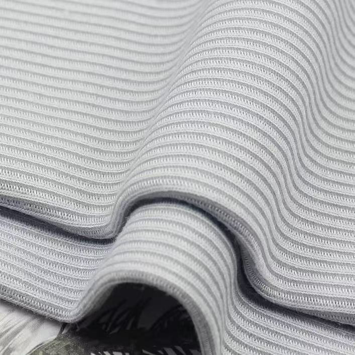 180gsm 36%Cotton 36%Viscose 22%Polyamide 6%Spandex Rib Knit  2381#