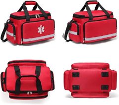 First Aid Trauma Jump Bag Empty for First Responder EMT EMS Nurse Medical Medic Duffle Duffel Carry On Emergency Ambulance Treatment Equipment Storage Organizer Large School Home Hiking Camping
