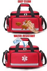 First Aid Trauma Jump Bag Empty for First Responder EMT EMS Nurse Medical Medic Duffle Duffel Carry On Emergency Ambulance Treatment Equipment Storage Organizer Large School Home Hiking Camping
