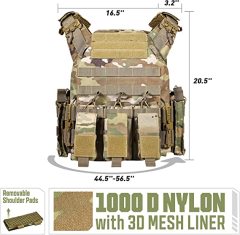 Tactical Vest Quick Release Airsoft Vest Adjustable Breathable Military Weighted Vest for CS/Training