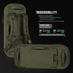 Specialist Series 30” 34” Tactical SBR Rifle Bag Gun Backpack Soft Firearm Case with Compartment, Perfect Bug Out Truck Bag, Hideable Backpack Straps, MOLLE Panel