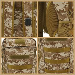 Tactical Backpacks, 35L Rucksack Army Military Assault Backpacks with MOLLE System for Outdoor Camping Hiking and Survival in the Wild (Camo Yellow)