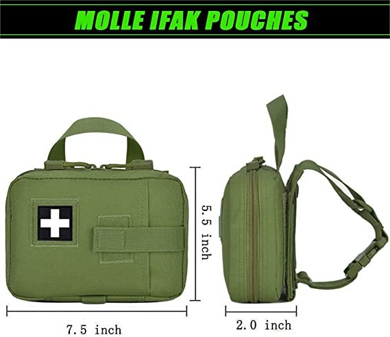 Upgrade Molle Rip Away Ifak Pouch, Tactical Small Belt First Aid Pouch Medical Utility EMT Pouch