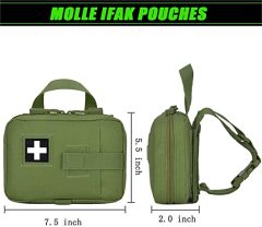 Upgrade Molle Rip Away Ifak Pouch, Tactical Small Belt First Aid Pouch Medical Utility EMT Pouch