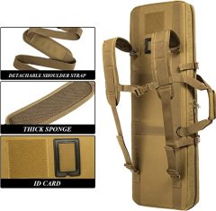 Classic Tactical Double Long Rifle Case Pistol Gun Bag with Bullet Shoulder Strap Carrying Handgun Rifle Case for Hunting Shooting