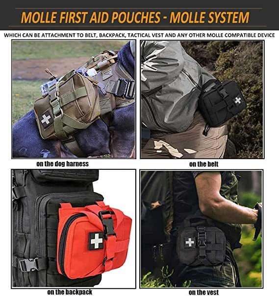 Upgrade Molle Rip Away Ifak Pouch, Tactical Small Belt First Aid Pouch Medical Utility EMT Pouch