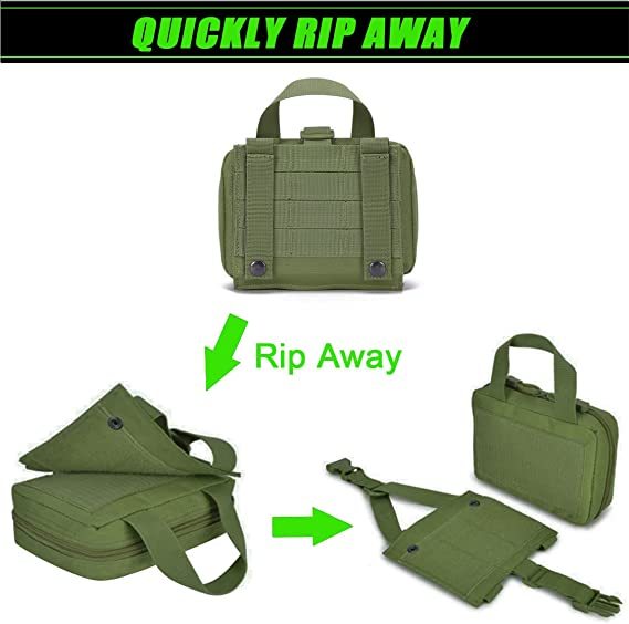 Upgrade Molle Rip Away Ifak Pouch, Tactical Small Belt First Aid Pouch Medical Utility EMT Pouch