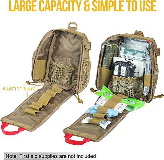 Tactical MOLLE First Aid Pouch - Tactical Medical Pouch MOLLE EMT Rip-Away IFAK Utility Pouch EDC Trauma Bags