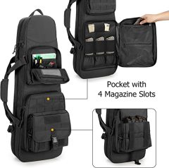 Double Short Barrel Rifle Case for 32” Rifles, Soft Tactical Rifle Backpack & Padded Rifle Bag Perfect for Hunting and Shooting