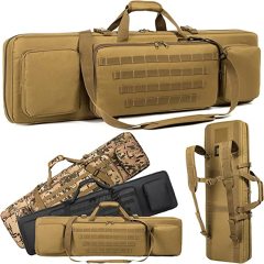 Classic Tactical Double Long Rifle Case Pistol Gun Bag with Bullet Shoulder Strap Carrying Handgun Rifle Case for Hunting Shooting