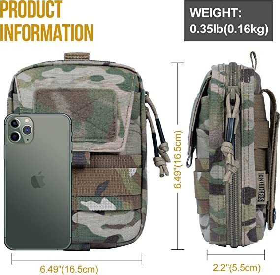Multiuse Tool Holder Pouch MOLLE Organizer with Pockets & Tool Slots