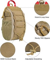 Tactical MOLLE First Aid Pouch - Tactical Medical Pouch MOLLE EMT Rip-Away IFAK Utility Pouch EDC Trauma Bags
