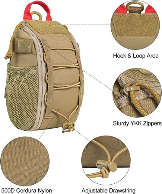 Tactical MOLLE First Aid Pouch - Tactical Medical Pouch MOLLE EMT Rip-Away IFAK Utility Pouch EDC Trauma Bags