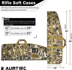 Rifle Case Tactical Gun Case for AR15 with 5 Pouches Heavy Duty Rifle Bag for Hunting Shooting Range Sports Storage and Transport