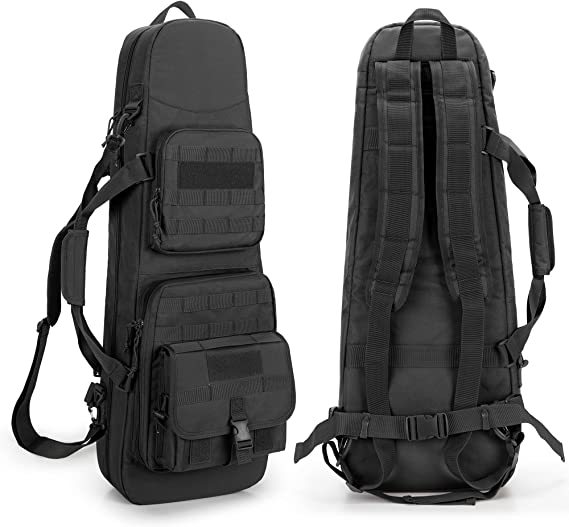 Double Short Barrel Rifle Case for 32” Rifles, Soft Tactical Rifle Backpack & Padded Rifle Bag Perfect for Hunting and Shooting