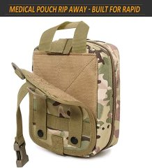 1000D Molle Ifak Pouch Rip Away, Tactical Tear Away Medical Pouch Empty, Military First Aid Pouch Bag Only for Camping Hiking Travel