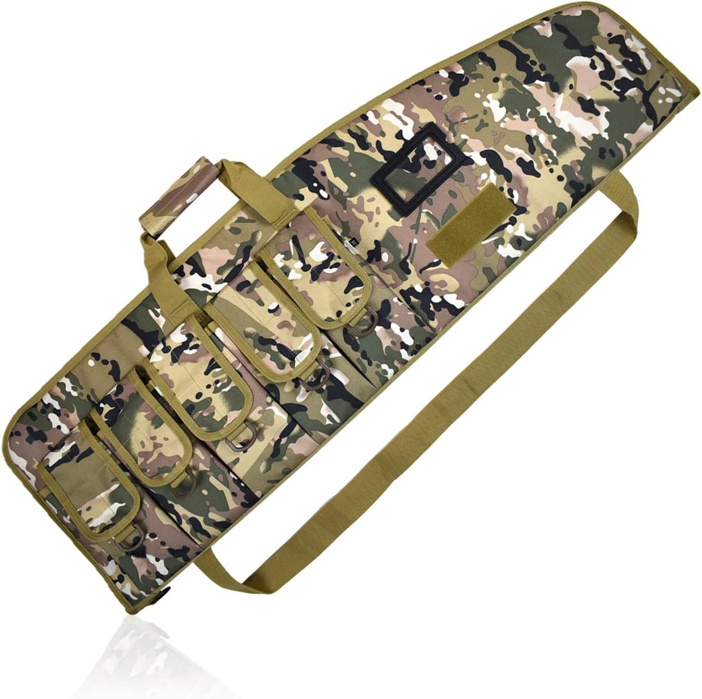 Rifle Case Tactical Gun Case for AR15 with 5 Pouches Heavy Duty Rifle Bag for Hunting Shooting Range Sports Storage and Transport