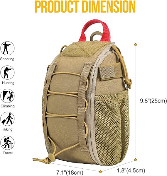 Tactical MOLLE First Aid Pouch - Tactical Medical Pouch MOLLE EMT Rip-Away IFAK Utility Pouch EDC Trauma Bags